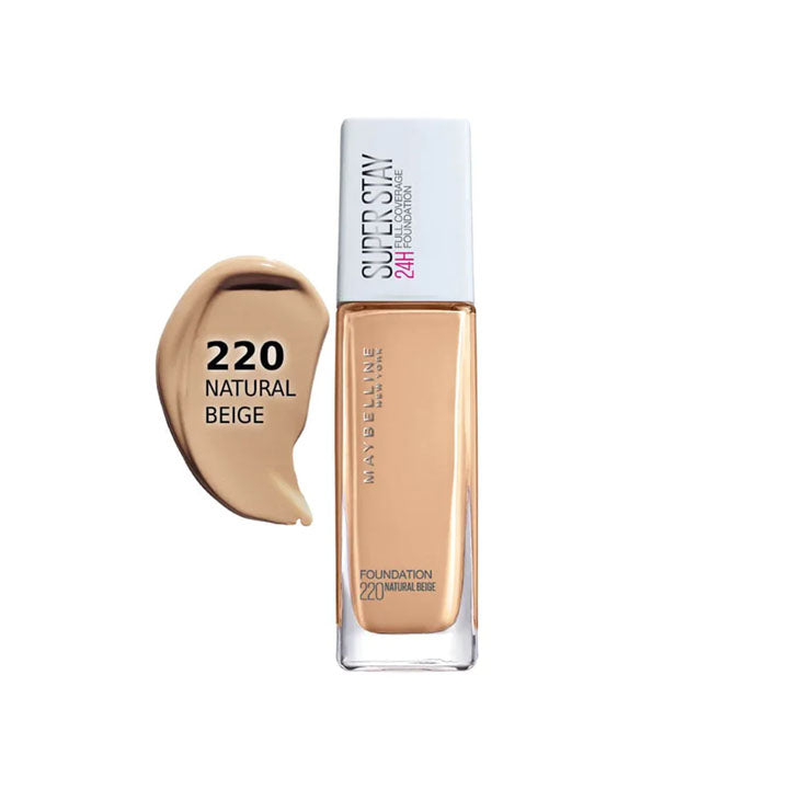 MAYBELLINE NEW YORK SUPERSTAY 24H FULL COVERAGE FOUNDATION - 220 NATURAL BEIGE 30ML