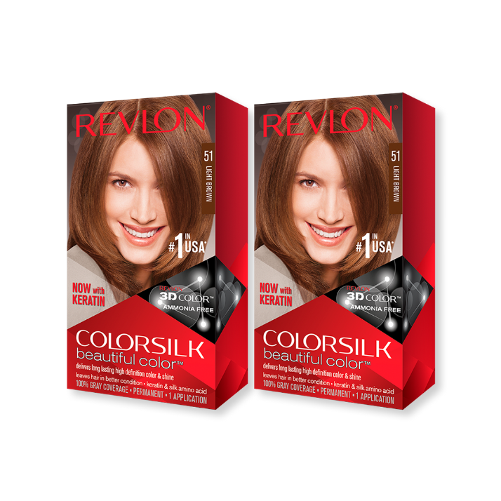 REVLON Colorsilk hair color, 51 Light Brown
