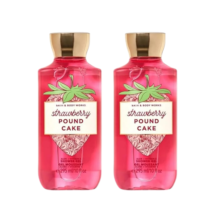 Bath & Body Works Shower Gel For Women 10 Fl Oz (Strawberry Pound Cake)