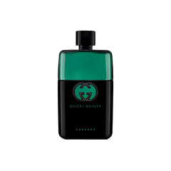 Gucci Guilty Essence perfume bottle on a white background