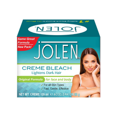 Jolen Crème Bleach Lightens Dark Hair. Original Formula for Face and Body Hair. 125ml